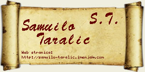 Samuilo Taralić vizit kartica